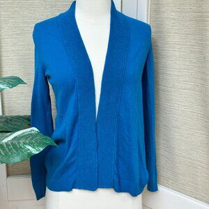 Talbots Blue Cardigan, Long Sleeved Cardigan Sweater, Open Front Cardigan